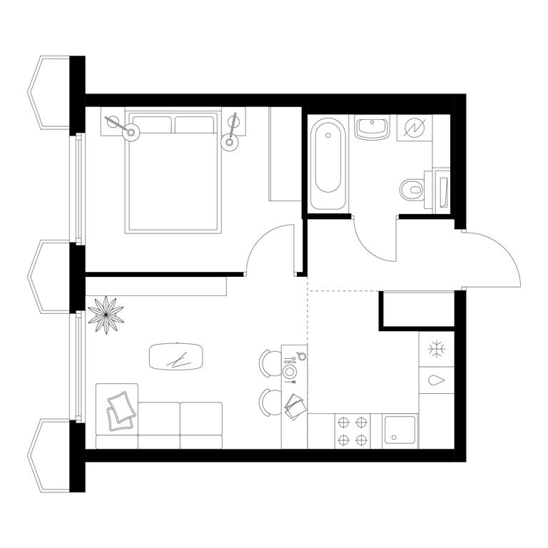 1-BD Apartment Sale, 34.4 sq. m. at Businovskiy Park, Izhorskaya Street, 6с5, Moscow, Russia #1 1-BD Apartment Sale, 34.4 sq. m. at Businovskiy Park, Izhorskaya Street, 6с5, Moscow, Russia #1