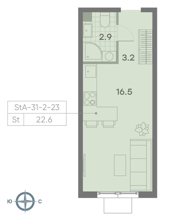 Продажа квартиры, 22,6 м² в ЖК «Парксайд (Parkside)», улица Красного Маяка, 26к1, Москва, Россия #1 Продажа квартиры, 22,6 м² в ЖК «Парксайд (Parkside)», улица Красного Маяка, 26к1, Москва, Россия #1