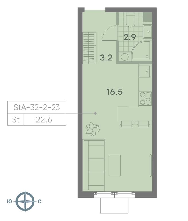 Продажа квартиры, 22,6 м² в ЖК «Парксайд (Parkside)», улица Красного Маяка, 26к1, Москва, Россия #1 Продажа квартиры, 22,6 м² в ЖК «Парксайд (Parkside)», улица Красного Маяка, 26к1, Москва, Россия #1