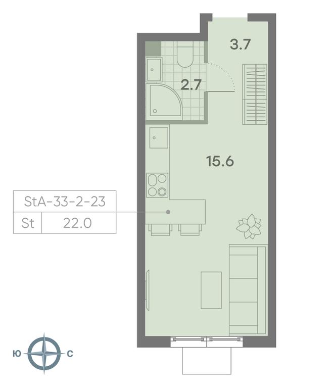 Продажа квартиры, 22 м² в ЖК «Парксайд (Parkside)», улица Красного Маяка, 26к1, Москва, Россия #1 Продажа квартиры, 22 м² в ЖК «Парксайд (Parkside)», улица Красного Маяка, 26к1, Москва, Россия #1