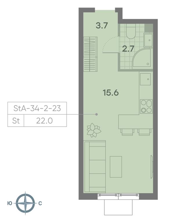 Продажа квартиры, 22 м² в ЖК «Парксайд (Parkside)», улица Красного Маяка, 26к1, Москва, Россия #1 Продажа квартиры, 22 м² в ЖК «Парксайд (Parkside)», улица Красного Маяка, 26к1, Москва, Россия #1