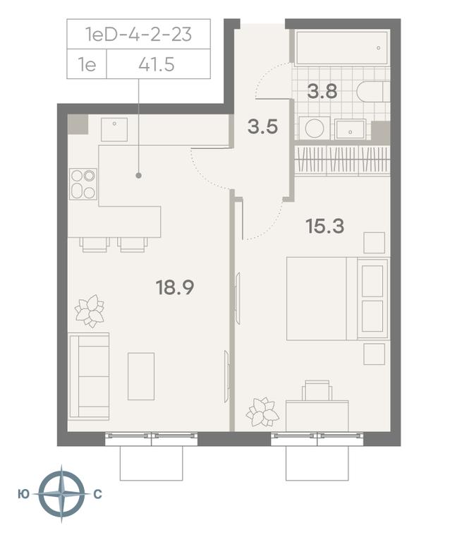 Продажа 1-комн. квартиры, 41,5 м² в ЖК «Парксайд (Parkside)», улица Красного Маяка, 26к1, Москва, Россия #1 Продажа 1-комн. квартиры, 41,5 м² в ЖК «Парксайд (Parkside)», улица Красного Маяка, 26к1, Москва, Россия #1