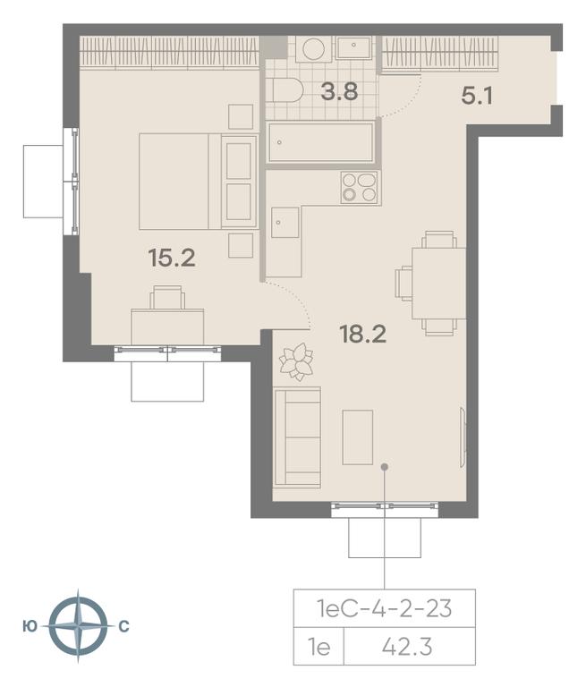 Продажа 1-комн. квартиры, 42,3 м² в ЖК «Парксайд (Parkside)», улица Красного Маяка, 26к1, Москва, Россия #1 Продажа 1-комн. квартиры, 42,3 м² в ЖК «Парксайд (Parkside)», улица Красного Маяка, 26к1, Москва, Россия #1