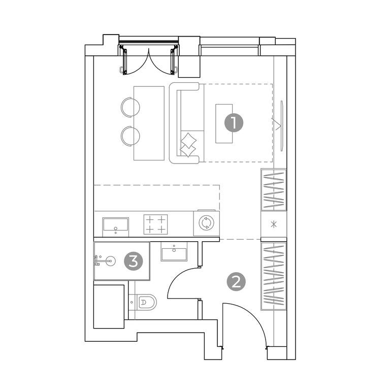 Apartment Sale, 26.5平方米 at Emotion, 2nd Silikatny Drive, 8, Moscow, Russia #2