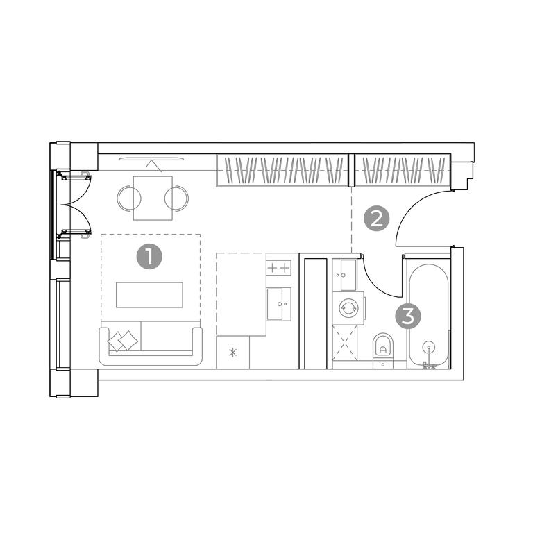 Apartment Sale, 25.3 sq. m. at Emotion, 2nd Silikatny Drive, 8, Moscow, Russia #1
