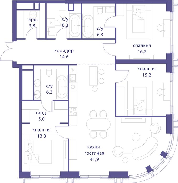 3-BD Apartment Sale, 128.9平方米 at Tatarskaya 35, Bolshaya Tatarskaya Street, Moscow, Russia #1 3-BD Apartment Sale, 128.9平方米 at Tatarskaya 35, Bolshaya Tatarskaya Street, Moscow, Russia #1