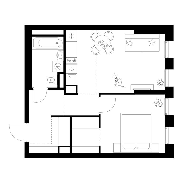 1-BD Apartment Sale, 42 sq. m. at Moskvoreche, Kotlyakovskaya Street, Moscow, Russia #1 1-BD Apartment Sale, 42 sq. m. at Moskvoreche, Kotlyakovskaya Street, Moscow, Russia #1