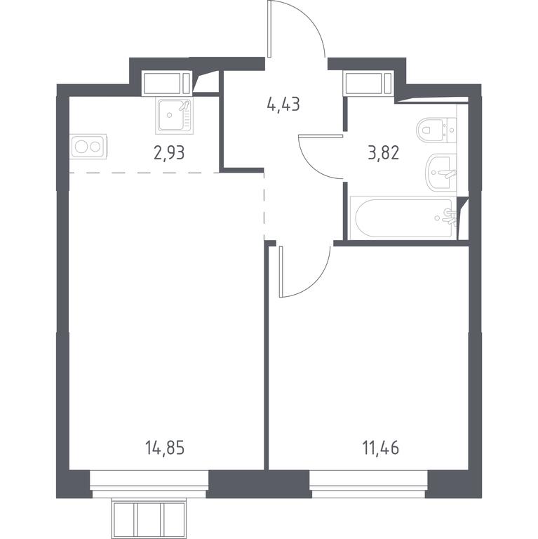 Apartment Sale, 37.2 sq. m. at Pribrezhnyi Park, Pribrezhniy Park Residential Complex, Village of Yam, Domodedovo City District, Moscow Region, Russia #1 Apartment Sale, 37.2 sq. m. at Pribrezhnyi Park, Pribrezhniy Park Residential Complex, Village of Yam, Domodedovo City District, Moscow Region, Russia #1