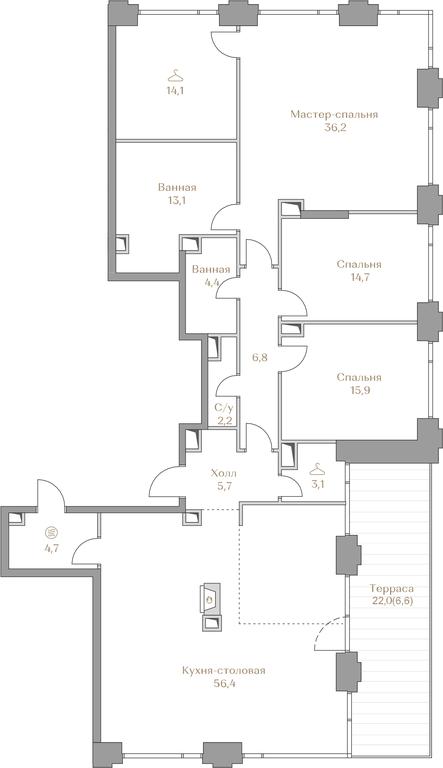 3-BD Apartment Sale, 183.9平方米 at Luzhniki Collection, Luzhnetskaya Embankment, 2/4с17, Moscow, Russia #2 3-BD Apartment Sale, 183.9平方米 at Luzhniki Collection, Luzhnetskaya Embankment, 2/4с17, Moscow, Russia #2