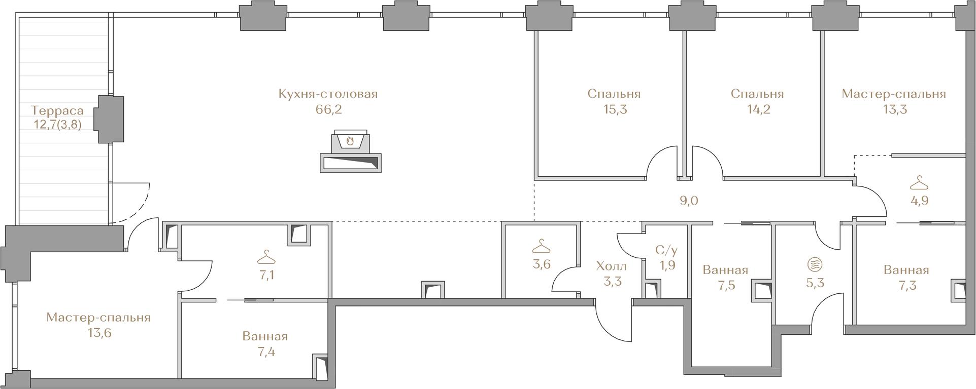 4-BD Apartment Sale, 183.7平方米 at Luzhniki Collection, Luzhnetskaya Embankment, 2/4с17, Moscow, Russia #2 4-BD Apartment Sale, 183.7平方米 at Luzhniki Collection, Luzhnetskaya Embankment, 2/4с17, Moscow, Russia #2