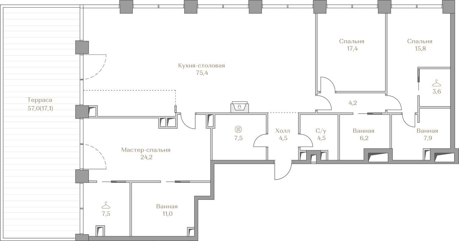 3-BD Apartment Sale, 206.8平方米 at Luzhniki Collection, Luzhnetskaya Embankment, 2/4с17, Moscow, Russia #2 3-BD Apartment Sale, 206.8平方米 at Luzhniki Collection, Luzhnetskaya Embankment, 2/4с17, Moscow, Russia #2