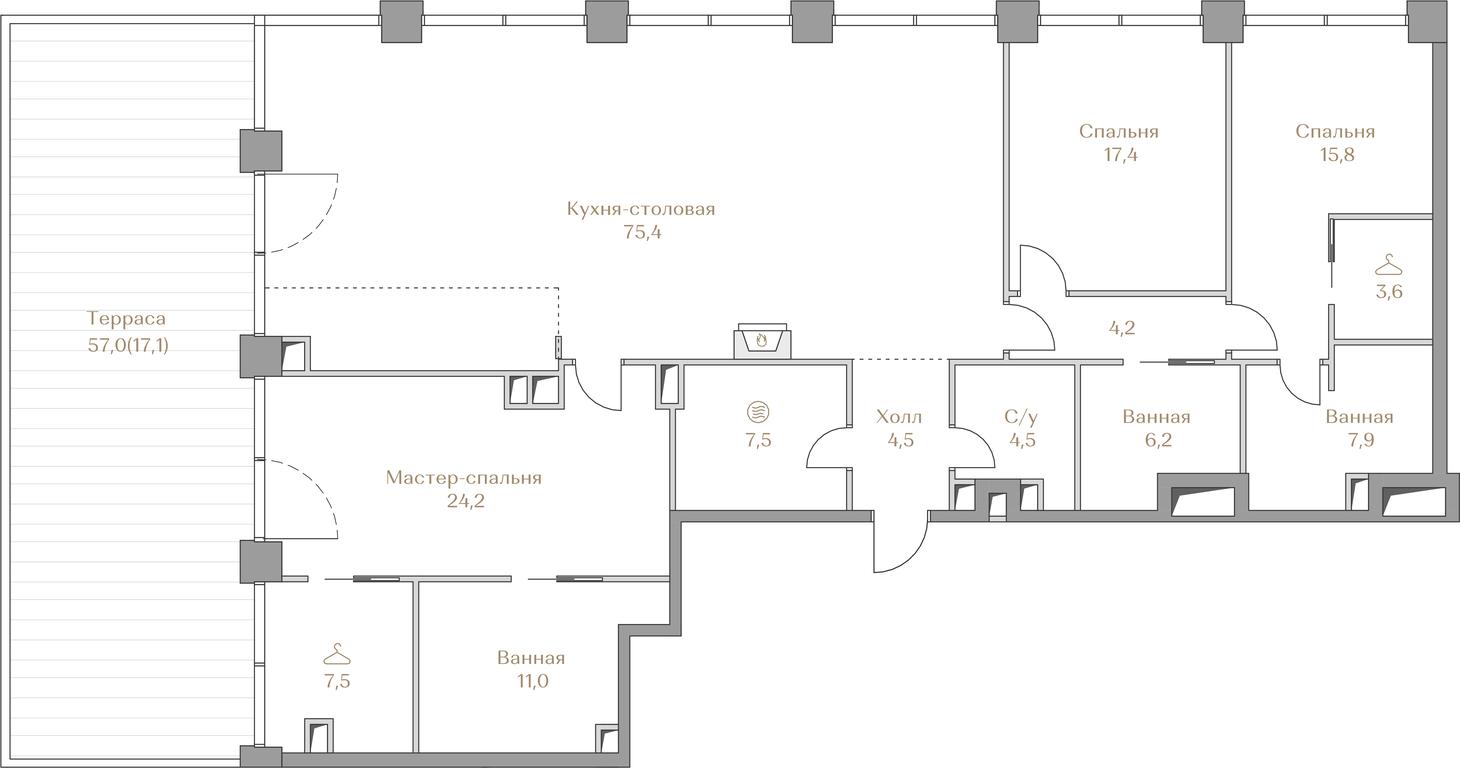 3-BD Apartment Sale, 206.8平方米 at Luzhniki Collection, Luzhnetskaya Embankment, 2/4с17, Moscow, Russia #1 3-BD Apartment Sale, 206.8平方米 at Luzhniki Collection, Luzhnetskaya Embankment, 2/4с17, Moscow, Russia #1