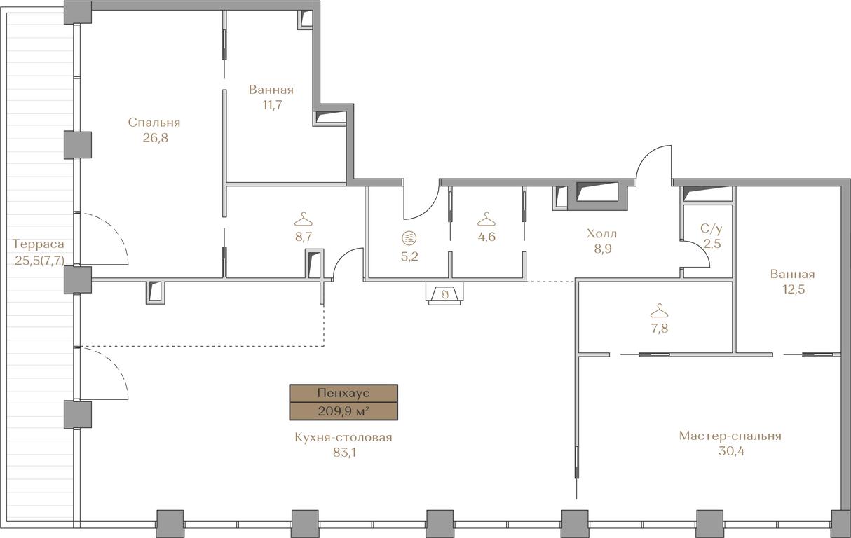 2-BD Apartment Sale, 209.9 sq. m. at Luzhniki Collection, Luzhnetskaya Embankment, 2/4с17, Moscow, Russia #1 2-BD Apartment Sale, 209.9 sq. m. at Luzhniki Collection, Luzhnetskaya Embankment, 2/4с17, Moscow, Russia #1