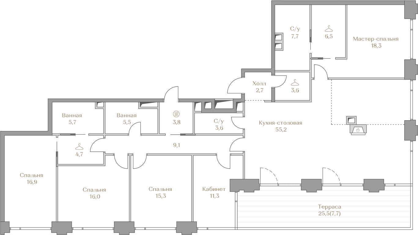 4-BD Apartment Sale, 193.6平方米 at Luzhniki Collection, Luzhnetskaya Embankment, 2/4с17, Moscow, Russia #2 4-BD Apartment Sale, 193.6平方米 at Luzhniki Collection, Luzhnetskaya Embankment, 2/4с17, Moscow, Russia #2