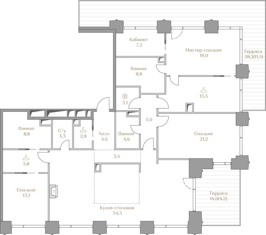 3-BD Apartment Sale, 196.3 sq. m. at Luzhniki Collection, Luzhnetskaya Embankment, 2/4с17, Moscow, Russia #1 3-BD Apartment Sale, 196.3 sq. m. at Luzhniki Collection, Luzhnetskaya Embankment, 2/4с17, Moscow, Russia #1