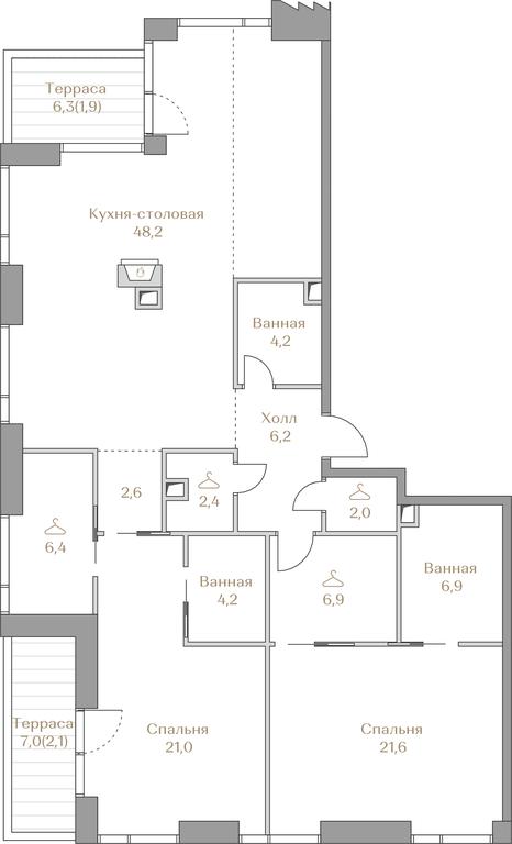 2-BD Apartment Sale, 135.9 sq. m. at Luzhniki Collection, Luzhnetskaya Embankment, 2/4с17, Moscow, Russia #2 2-BD Apartment Sale, 135.9 sq. m. at Luzhniki Collection, Luzhnetskaya Embankment, 2/4с17, Moscow, Russia #2
