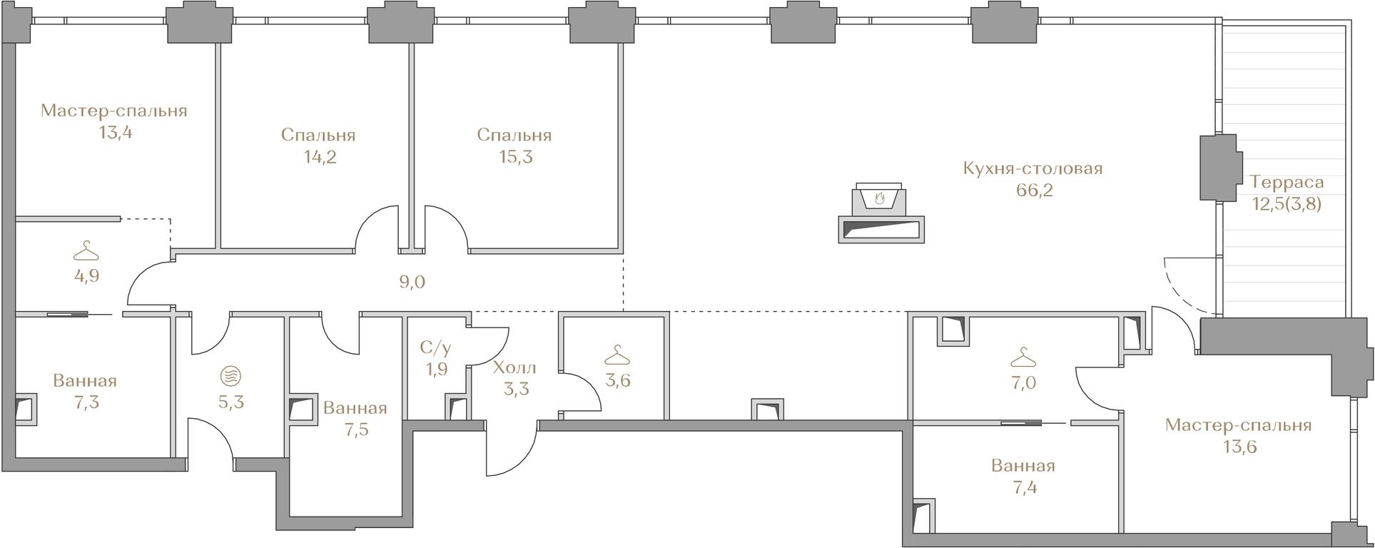 4-BD Apartment Sale, 183.7平方米 at Luzhniki Collection, Luzhnetskaya Embankment, 2/4с17, Moscow, Russia #2 4-BD Apartment Sale, 183.7平方米 at Luzhniki Collection, Luzhnetskaya Embankment, 2/4с17, Moscow, Russia #2