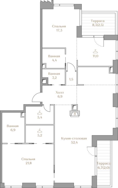2-BD Apartment Sale, 139.8 sq. m. at Luzhniki Collection, Luzhnetskaya Embankment, 2/4с17, Moscow, Russia #1 2-BD Apartment Sale, 139.8 sq. m. at Luzhniki Collection, Luzhnetskaya Embankment, 2/4с17, Moscow, Russia #1