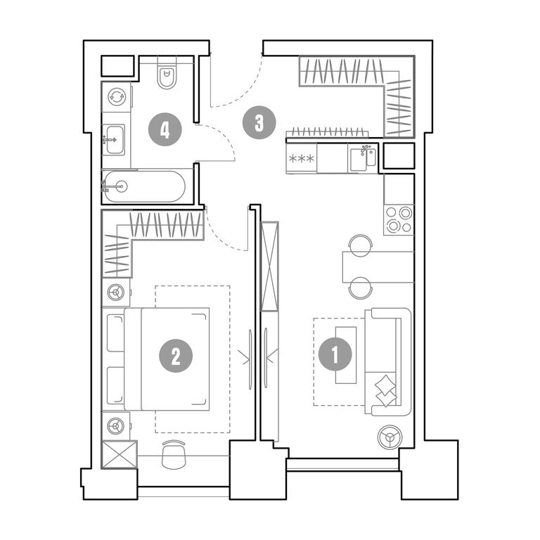 1-BD Apartment Sale, 46 sq. m. at Mirapolis, Mira Avenue, 222Ас9, Moscow, Russia #1 1-BD Apartment Sale, 46 sq. m. at Mirapolis, Mira Avenue, 222Ас9, Moscow, Russia #1
