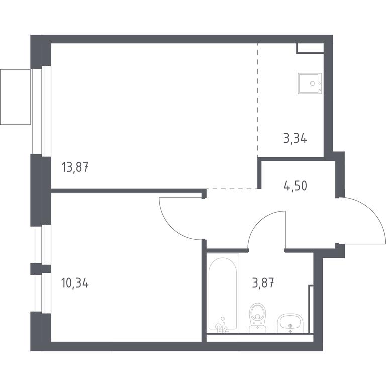 Apartment Sale, 35.92 sq. m. at Kvartal Ivakino, kvartal Ivakino, mikrorayon Klyazma-Starbeyevo, Khimki, Moscow Region, Russia #1 Apartment Sale, 35.92 sq. m. at Kvartal Ivakino, kvartal Ivakino, mikrorayon Klyazma-Starbeyevo, Khimki, Moscow Region, Russia #1