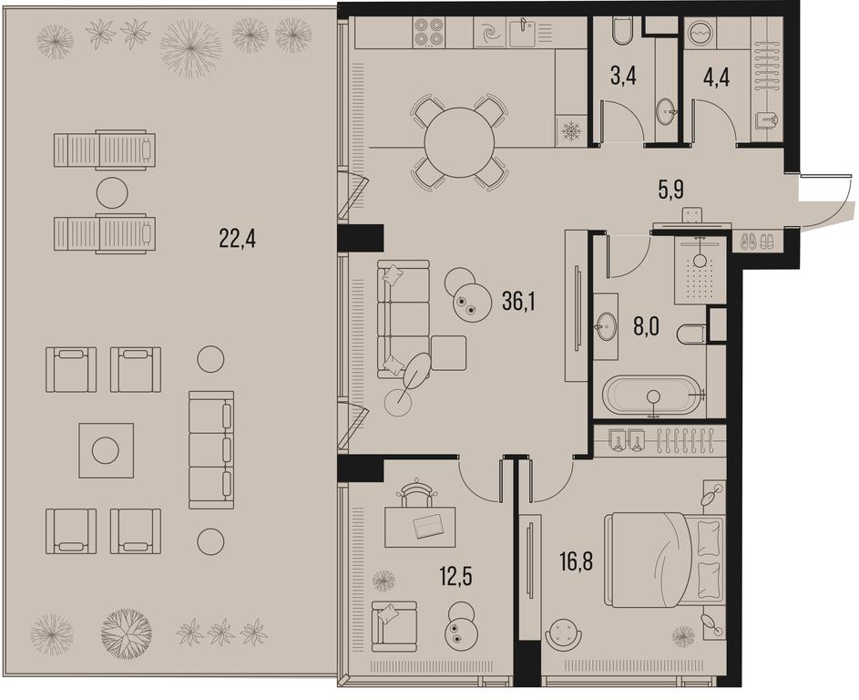 2-BD Apartment Sale, 112.3平方米 at High Life, Letnikovskaya Street, 11/10с1, Moscow, Russia #1 2-BD Apartment Sale, 112.3平方米 at High Life, Letnikovskaya Street, 11/10с1, Moscow, Russia #1