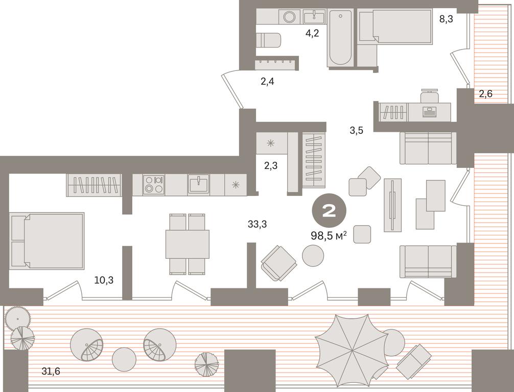 2-BD Apartment Sale, 98.5 sq. m. at Kvartal Izdanie, Perovskoye Highway, Moscow, Russia #1 2-BD Apartment Sale, 98.5 sq. m. at Kvartal Izdanie, Perovskoye Highway, Moscow, Russia #1