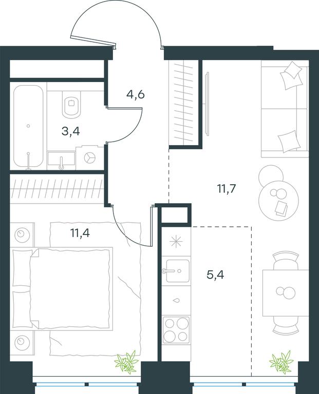 1-BD Apartment Sale, 36.5平方米 at Level Zvenigorodskaya, 3rd Silikatny Drive, 6к1, Moscow, Russia #1 1-BD Apartment Sale, 36.5平方米 at Level Zvenigorodskaya, 3rd Silikatny Drive, 6к1, Moscow, Russia #1