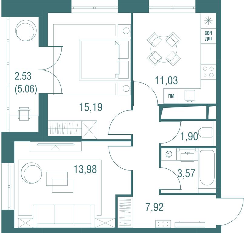 2-BD Apartment Sale, 56.12平方米 at Odinburg, Severnaya Street, 11, Odintsovo, Moscow Region, Russia #1 2-BD Apartment Sale, 56.12平方米 at Odinburg, Severnaya Street, 11, Odintsovo, Moscow Region, Russia #1