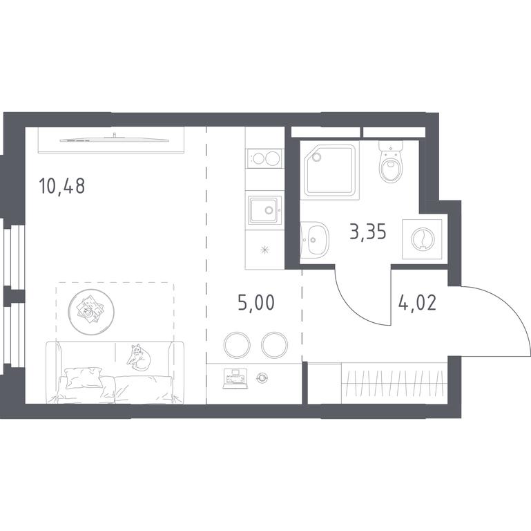 Apartment Sale, 22.85 sq. m. at Kosmicheskiy kvartal, M.K. Tikhonravova Street, Yubileyniy Microdistrict, Korolyov, Moscow Region, Russia #2 Apartment Sale, 22.85 sq. m. at Kosmicheskiy kvartal, M.K. Tikhonravova Street, Yubileyniy Microdistrict, Korolyov, Moscow Region, Russia #2