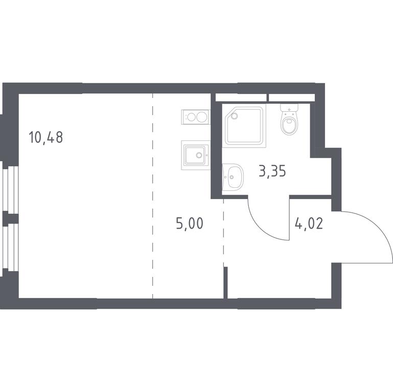 Apartment Sale, 22.85 sq. m. at Kosmicheskiy kvartal, M.K. Tikhonravova Street, Yubileyniy Microdistrict, Korolyov, Moscow Region, Russia #1 Apartment Sale, 22.85 sq. m. at Kosmicheskiy kvartal, M.K. Tikhonravova Street, Yubileyniy Microdistrict, Korolyov, Moscow Region, Russia #1