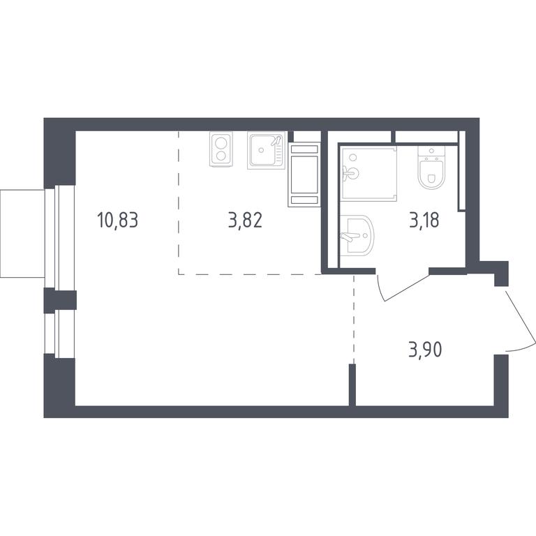 Apartment Sale, 21.7平方米 at Piatnitskie Luga, Pyatnitskoye Highway, 2, derevnya Yurlovo, Solnechnogorsk City District, Moscow Region, Russia #1