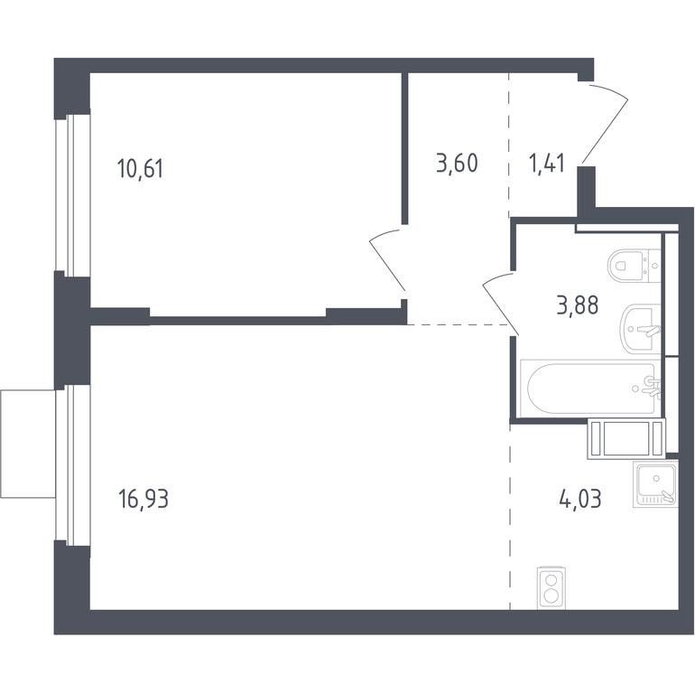 Apartment Sale, 40平方米 at Piatnitskie Luga, Pyatnitskoye Highway, 2, derevnya Yurlovo, Solnechnogorsk City District, Moscow Region, Russia #1