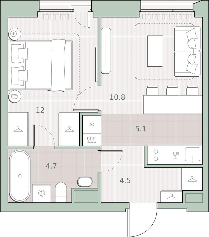 1-BD Apartment Sale, 37.1 sq. m. at Sreda na Lobachevskogo, Ochakovskoye Highway, Moscow, Russia #1 1-BD Apartment Sale, 37.1 sq. m. at Sreda na Lobachevskogo, Ochakovskoye Highway, Moscow, Russia #1