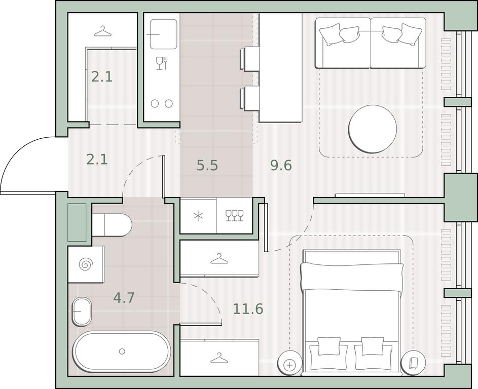 1-BD Apartment Sale, 35.6 sq. m. at Sreda na Lobachevskogo, Ochakovskoye Highway, Moscow, Russia #1 1-BD Apartment Sale, 35.6 sq. m. at Sreda na Lobachevskogo, Ochakovskoye Highway, Moscow, Russia #1