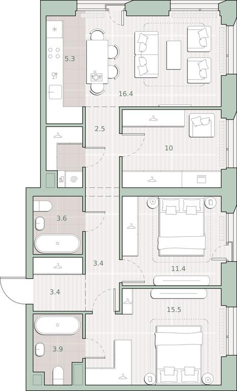 2-BD Apartment Sale, 80.1 sq. m. at Sreda na Lobachevskogo, Ochakovskoye Highway, Moscow, Russia #1 2-BD Apartment Sale, 80.1 sq. m. at Sreda na Lobachevskogo, Ochakovskoye Highway, Moscow, Russia #1