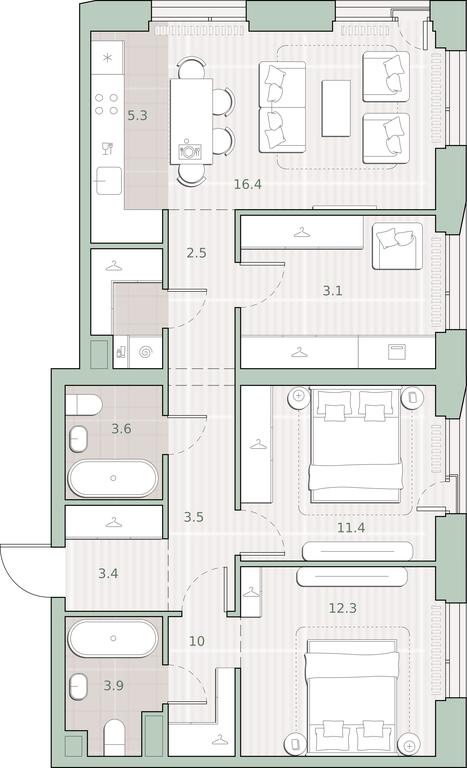 2-BD Apartment Sale, 80.3平方米 at Sreda na Lobachevskogo, Ochakovskoye Highway, Moscow, Russia #1 2-BD Apartment Sale, 80.3平方米 at Sreda na Lobachevskogo, Ochakovskoye Highway, Moscow, Russia #1