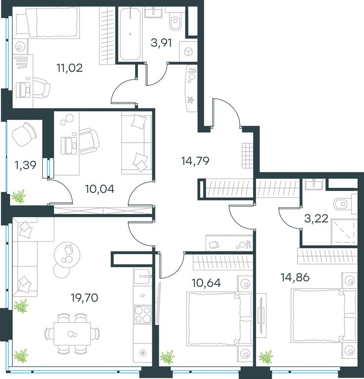 3-BD Apartment Sale, 89.57 sq. m. at Gorod V lesu, Gorod V Lesu Residential Complex, Village of Otradnoye, Krasnogorsk Urban District, Moscow Region, Russia #1 3-BD Apartment Sale, 89.57 sq. m. at Gorod V lesu, Gorod V Lesu Residential Complex, Village of Otradnoye, Krasnogorsk Urban District, Moscow Region, Russia #1