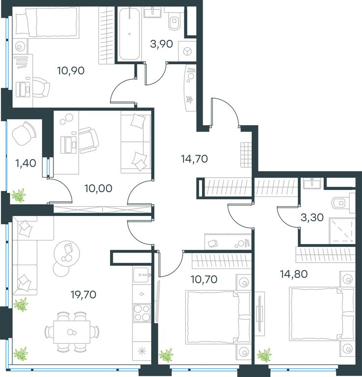 Продажа 3-комн. квартиры, 89,4 м² в ЖК «Город «В лесу»», жилой комплекс Город в Лесу, посёлок Отрадное, городской округ Красногорск, Московская область, Россия #2 Продажа 3-комн. квартиры, 89,4 м² в ЖК «Город «В лесу»», жилой комплекс Город в Лесу, посёлок Отрадное, городской округ Красногорск, Московская область, Россия #2