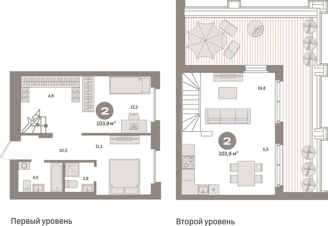 2-BD Apartment Sale, 103.9 sq. m. at Kvartal Metronom, Tagilskaya Street, Moscow, Russia #1