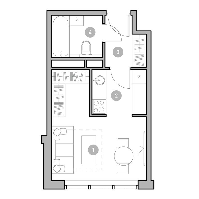 Apartment Sale, 25.7 sq. m. at UNO.Golovinskie Prudy, Mikhalkovskaya Street, 52, Moscow, Russia #2 Apartment Sale, 25.7 sq. m. at UNO.Golovinskie Prudy, Mikhalkovskaya Street, 52, Moscow, Russia #2