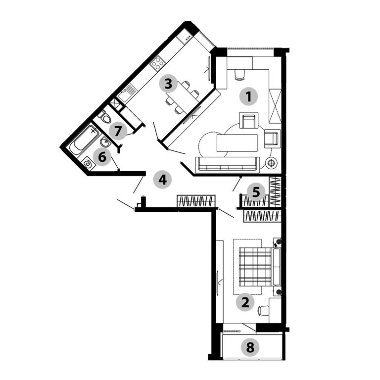 1-BD Apartment Sale, 73.6 sq. m. at Malinovo, mikrorayon Vostochny, 20, Zvenigorod, Odintsovskiy City District, Moscow Region, Russia #2 1-BD Apartment Sale, 73.6 sq. m. at Malinovo, mikrorayon Vostochny, 20, Zvenigorod, Odintsovskiy City District, Moscow Region, Russia #2