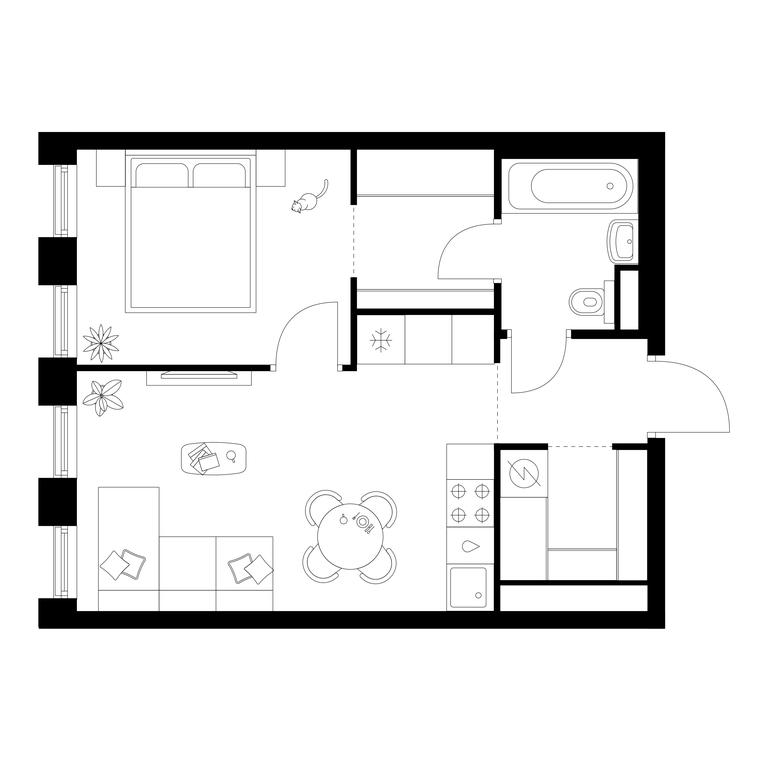 1-BD Apartment Sale, 38 sq. m. at Moskvoreche, Kotlyakovskaya Street, Moscow, Russia #1 1-BD Apartment Sale, 38 sq. m. at Moskvoreche, Kotlyakovskaya Street, Moscow, Russia #1