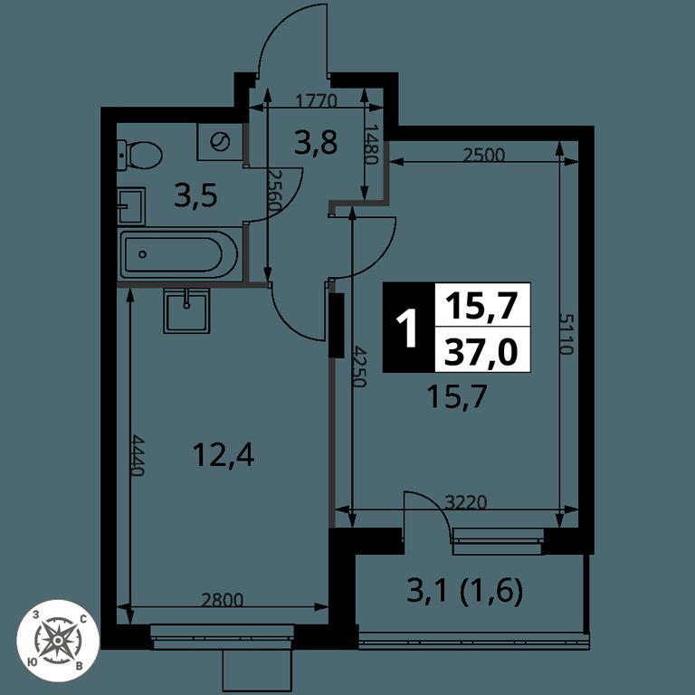 1-BD Apartment Sale, 37 sq. m. at Pervy Donskoj, zhiloy mikrorayon Sapronovo, derevnya Sapronovo, Leninskiy City District, Moscow Region, Russia #2 1-BD Apartment Sale, 37 sq. m. at Pervy Donskoj, zhiloy mikrorayon Sapronovo, derevnya Sapronovo, Leninskiy City District, Moscow Region, Russia #2