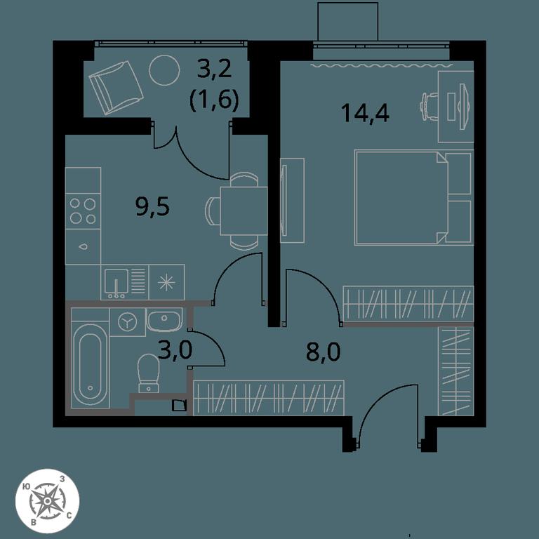 1-BD Apartment Sale, 36.5 sq. m. at Pervy Donskoj, zhiloy mikrorayon Sapronovo, derevnya Sapronovo, Leninskiy City District, Moscow Region, Russia #1 1-BD Apartment Sale, 36.5 sq. m. at Pervy Donskoj, zhiloy mikrorayon Sapronovo, derevnya Sapronovo, Leninskiy City District, Moscow Region, Russia #1