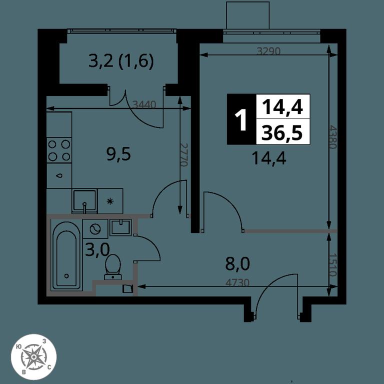 1-BD Apartment Sale, 36.5 sq. m. at Pervy Donskoj, zhiloy mikrorayon Sapronovo, derevnya Sapronovo, Leninskiy City District, Moscow Region, Russia #2 1-BD Apartment Sale, 36.5 sq. m. at Pervy Donskoj, zhiloy mikrorayon Sapronovo, derevnya Sapronovo, Leninskiy City District, Moscow Region, Russia #2