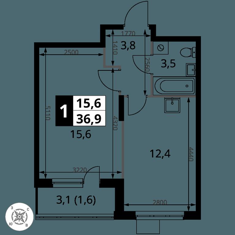 1-BD Apartment Sale, 36.9 sq. m. at Pervy Donskoj, zhiloy mikrorayon Sapronovo, derevnya Sapronovo, Leninskiy City District, Moscow Region, Russia #2 1-BD Apartment Sale, 36.9 sq. m. at Pervy Donskoj, zhiloy mikrorayon Sapronovo, derevnya Sapronovo, Leninskiy City District, Moscow Region, Russia #2