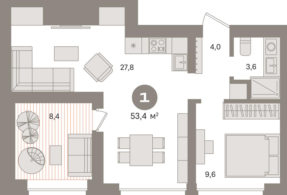 1-BD Apartment Sale, 54.1 sq. m. at Kvartal Izdanie, Perovskoye Highway, Moscow, Russia #1 1-BD Apartment Sale, 54.1 sq. m. at Kvartal Izdanie, Perovskoye Highway, Moscow, Russia #1