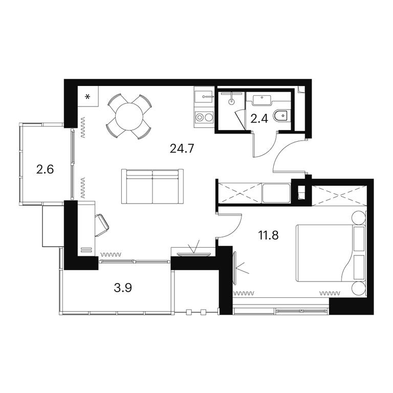 Apartment Sale, 45.4 sq. m. at Akvilon Signal (Akvilon Signal), Signalny Drive, 12, Moscow, Russia #1