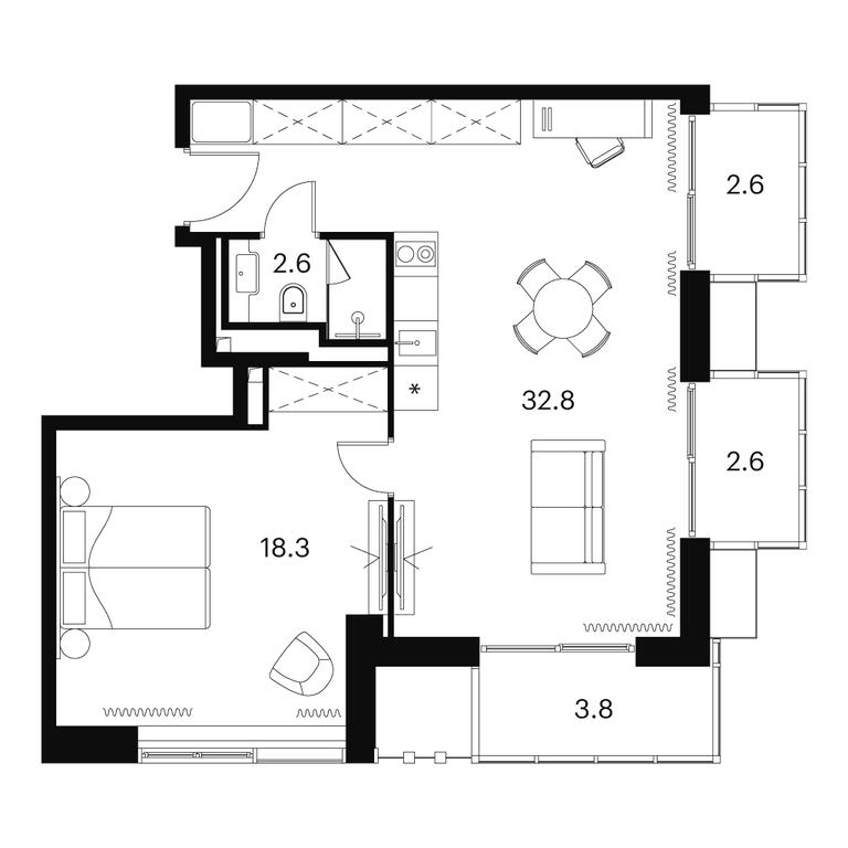 Apartment Sale, 62.7平方米 at Akvilon Signal (Akvilon Signal), Signalny Drive, 12, Moscow, Russia #1 Apartment Sale, 62.7平方米 at Akvilon Signal (Akvilon Signal), Signalny Drive, 12, Moscow, Russia #1