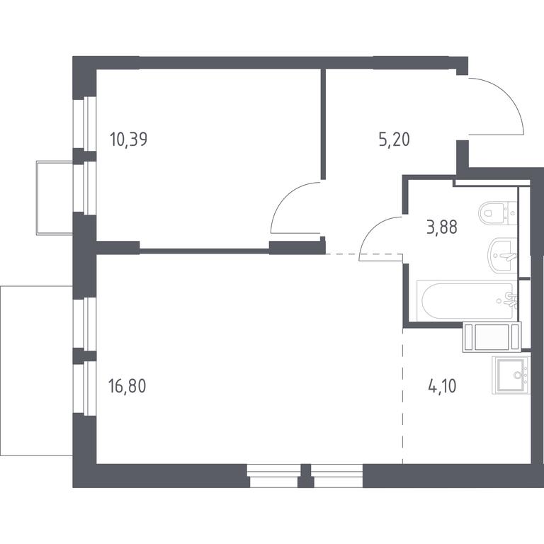 Apartment Sale, 40.37 sq. m. at Bolshoe Putilkovo, Prostornaya ulitsa, 1, Putilkovo Village, Krasnogorsk City District, Moscow Region, Russia #1